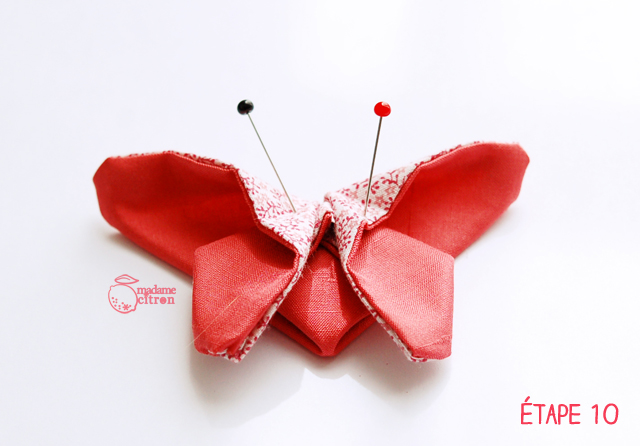 origami papillon tissu