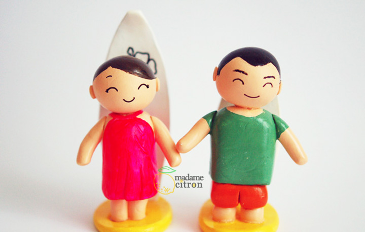 figurines mariage surf
