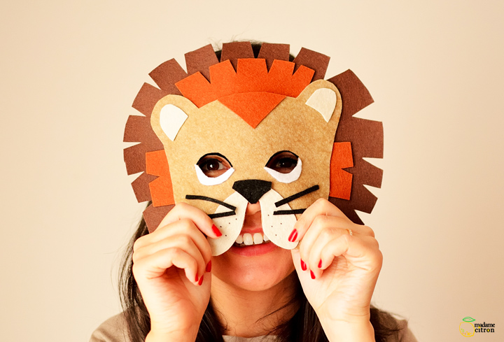 Widmann Masque danimal lion pour les enfants 
