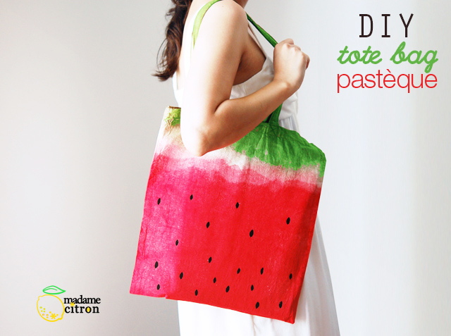 DIY Watermelon Tote Bag - Madame Citron